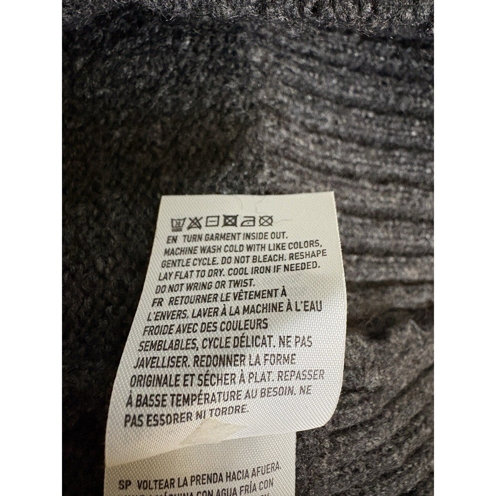 American Eagle Sweater Mens Size M Gray Aztec Southwestern Hooded Wool Blend - Picture 10 of 11